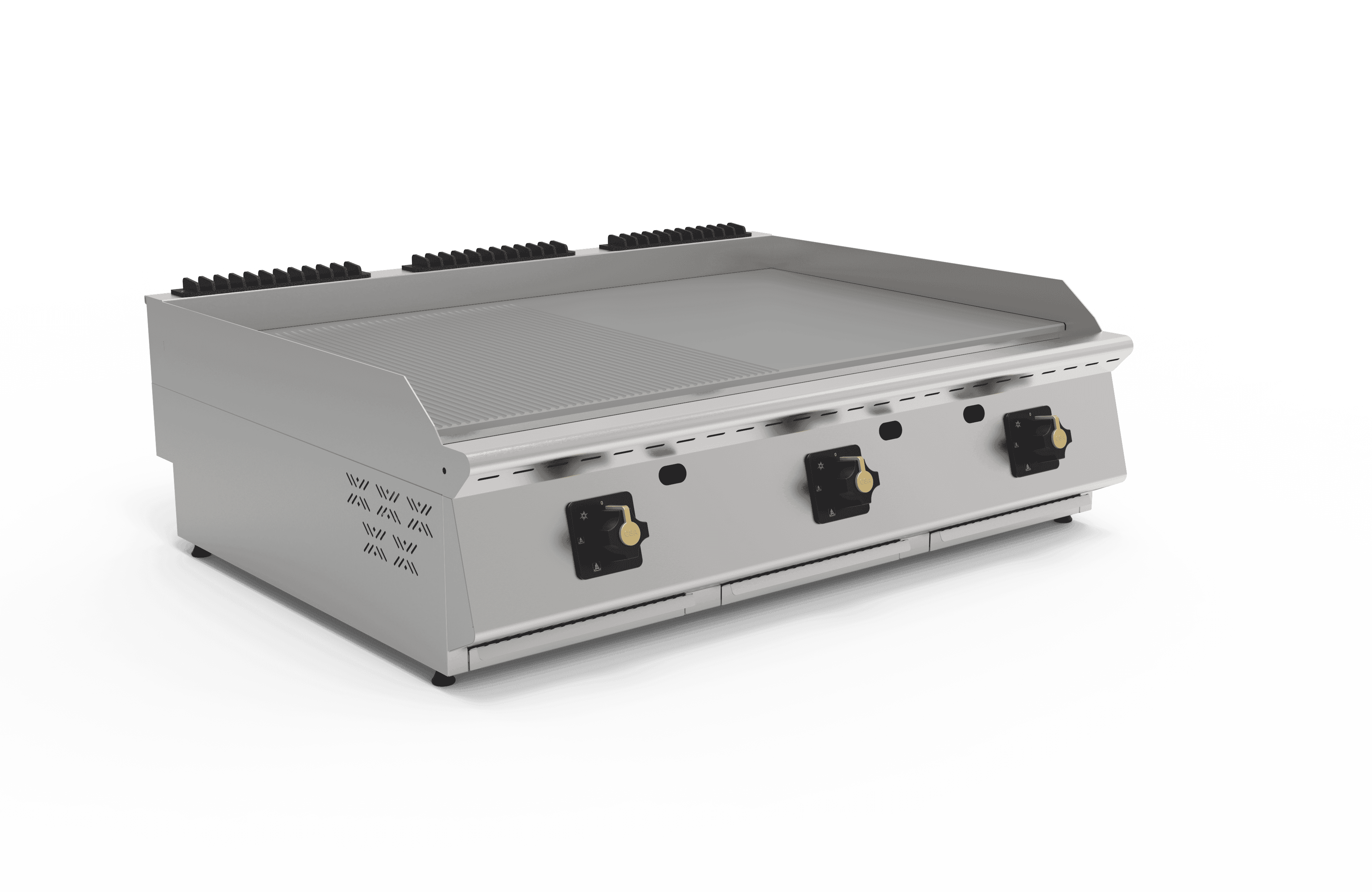 Üç Hazneli Gazlı Yarı Kanallı Izgara